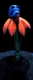 Small Skeleton Flower in Black Light