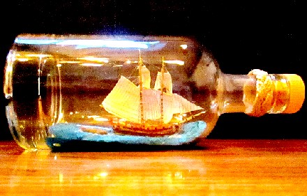 Mercury Ship in Bottle with Knot