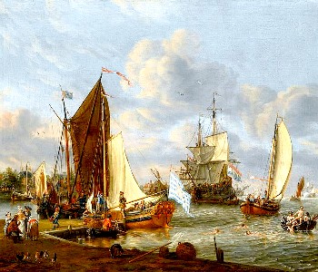 A Dutch Harbor Scene