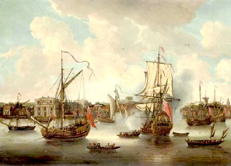 A Flagship Arriving at Greenwich Hospital