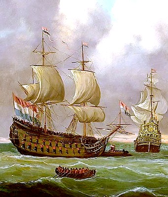 Dutch Ships in Convoy