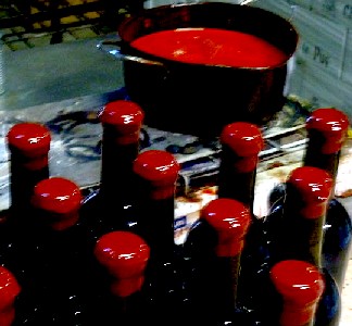 Waxed Wine Bottles