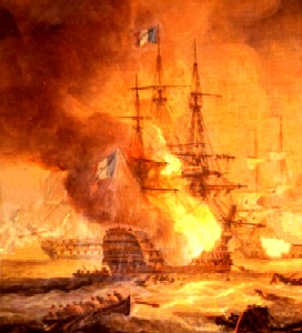Battle of the Nile Ship Alight