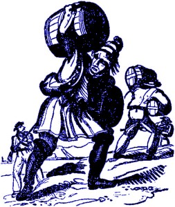 Pirates carrying barrels