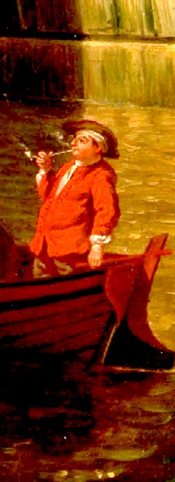 Smoker on a boat
