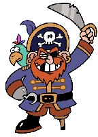 A cartoon pirate