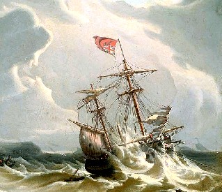 A ship in a storm