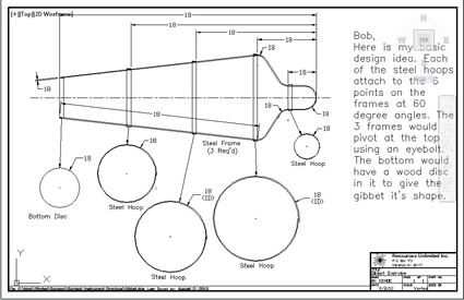 Gibbet Autocad Drawing