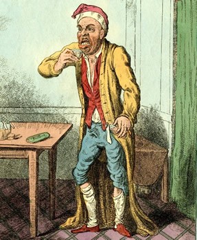 Man Taking Unpleasant Medicine