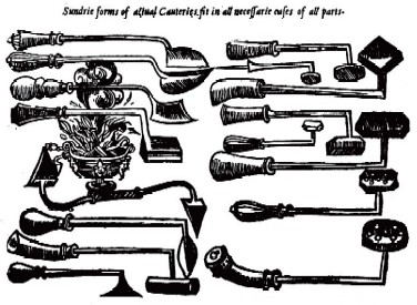 Pare's Cautery Irons, Set 1